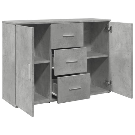 Credenza Grigio Cemento 90,5x29,5x65 cm in Truciolato