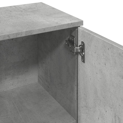 Credenza Grigio Cemento 90,5x29,5x65 cm in Truciolato