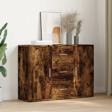 Credenza Rovere Fumo 90,5x29,5x65 cm in Truciolato