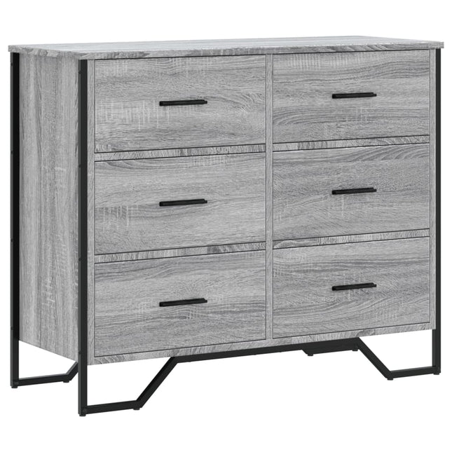 Cassettiera Grigio Sonoma 91x35,5x74,5 cm in Truciolato
