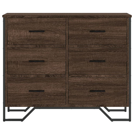 Cassettiera Rovere Marrone 91x35,5x74,5 cm in Truciolato