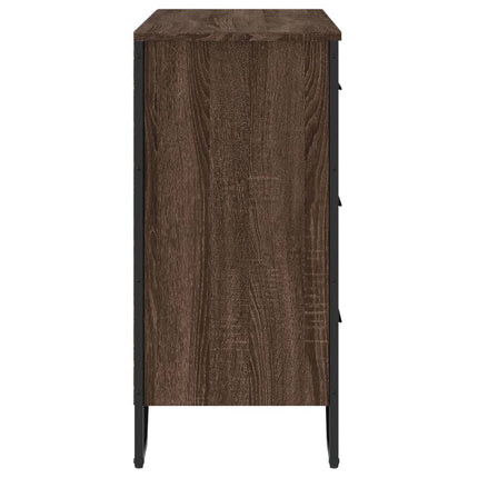 Cassettiera Rovere Marrone 91x35,5x74,5 cm in Truciolato