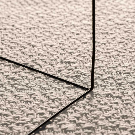 Tappeto ZIZUR Crema 120x120 cm Aspetto Iuta Interni ed Esterni