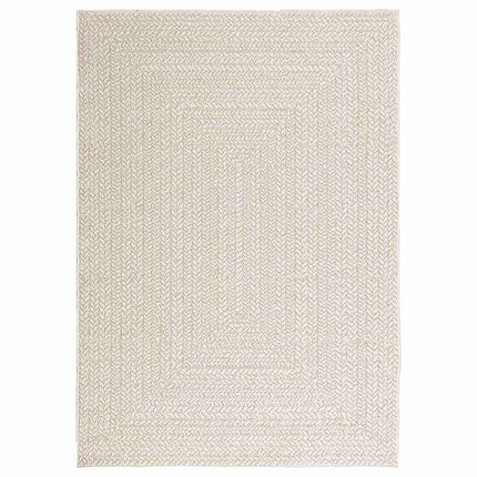 Tappeto ZIZUR Crema 120x170 cm Aspetto Iuta Interni ed Esterni