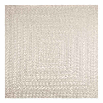 Tappeto ZIZUR Crema 240x240 cm Aspetto Iuta Interni ed Esterni