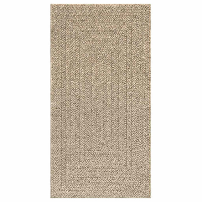 Tappeto ZIZUR Beige 80x150 cm Aspetto Iuta Interni ed Esterni
