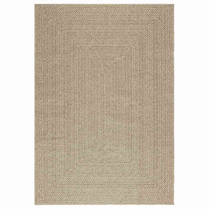 Tappeto ZIZUR Beige 140x200 cm Aspetto Iuta Interni ed Esterni