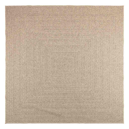 Tappeto ZIZUR Beige 240x240 cm Aspetto Iuta Interni ed Esterni