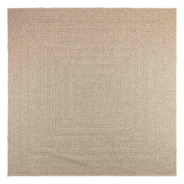 Tappeto ZIZUR Beige 240x240 cm Aspetto Iuta Interni ed Esterni