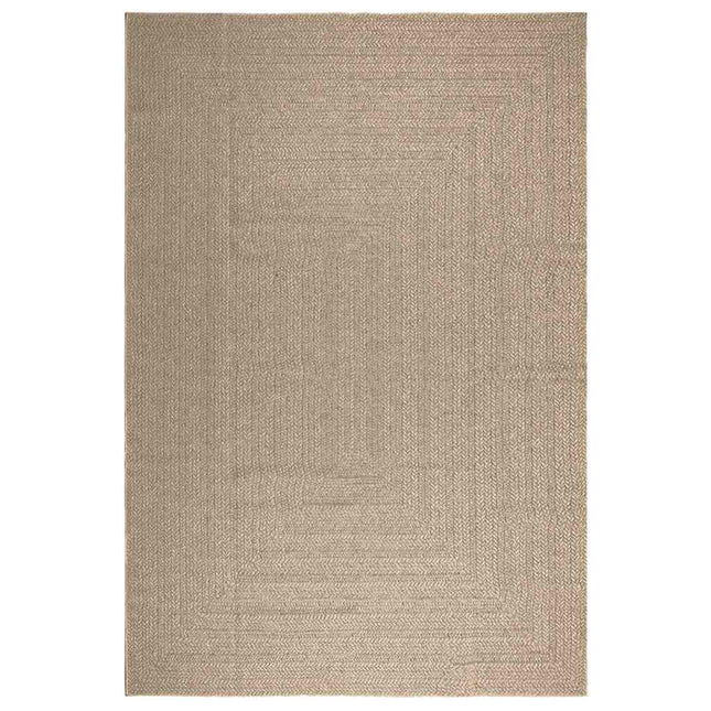 Tappeto ZIZUR Beige 240x340 cm Aspetto Iuta Interni ed Esterni
