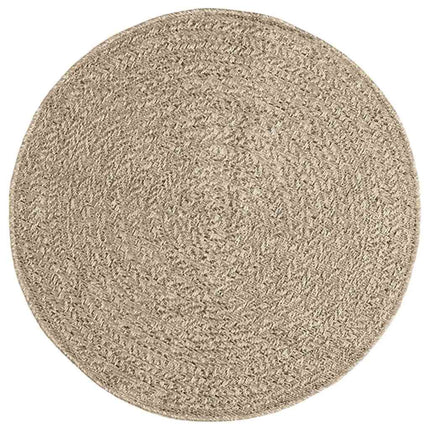 Tappeto ZIZUR Beige Ã˜ 90 cm Aspetto Iuta per Interni ed Esterni