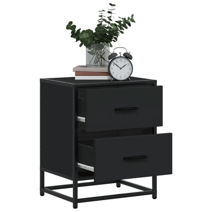 Comodini 2 pz Neri 40x31x50 in Truciolato