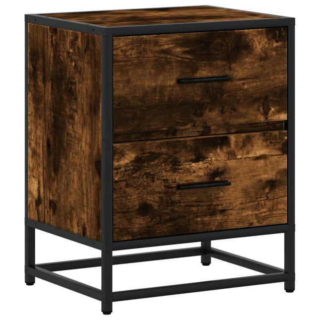 Comodino Rovere Fumo 40x31x50 cm in Truciolato