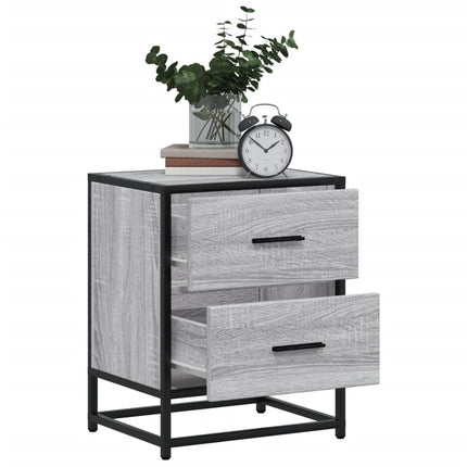 Comodini 2 pz Grigio Sonoma 40x31x50 cm in Truciolato