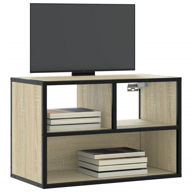 Mobile TV Rovere Sonoma 60x31x39,5cm Legno Multistrato Metallo