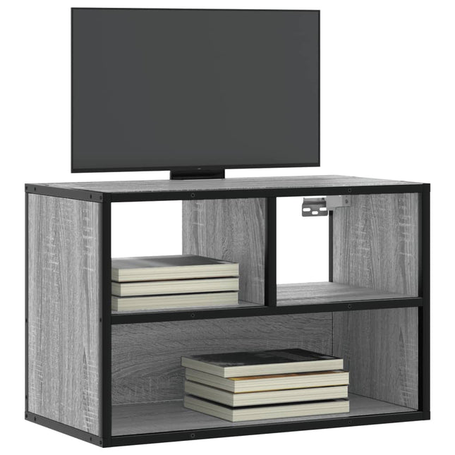 Mobile TV Grigio Sonoma 60x31x39,5cm in Truciolato e Metallo