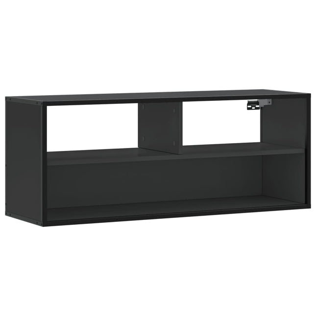 Mobile Porta TV Nero 100x31x39,5 cm in Truciolato e Metallo