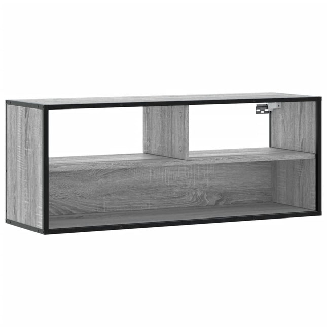 Mobile TV Grigio Sonoma 100x31x39,5cm Legno Multistrato Metallo
