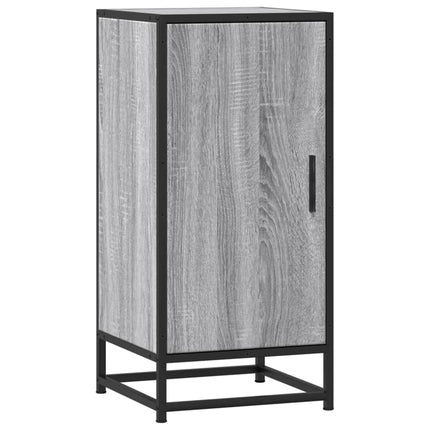 Credenza Grigio Sonoma 35,5x35x76 cm in Truciolato e Metallo