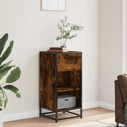 Credenza Rovere Fumo 35,5x35x76 cm in Truciolato