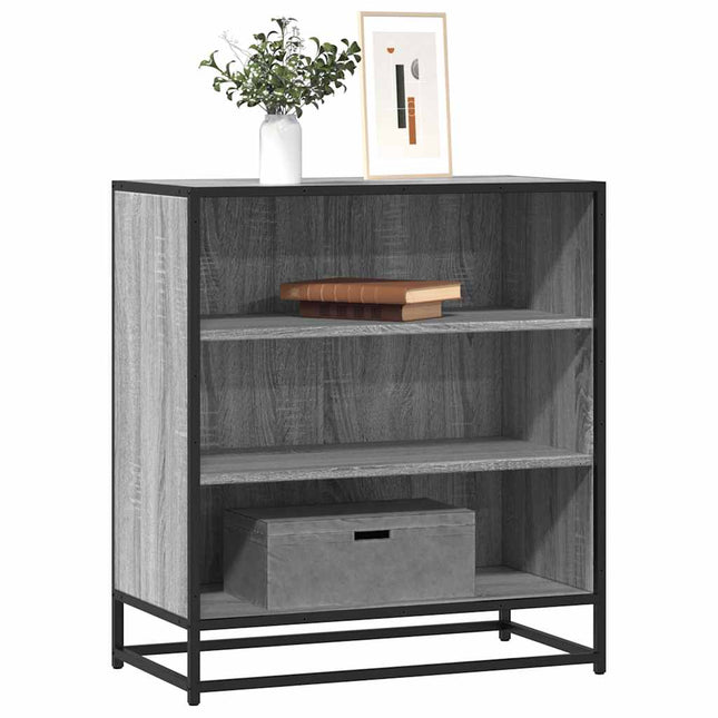 Credenza Grigio Sonoma 68x35x76 cm in Truciolato e Metallo