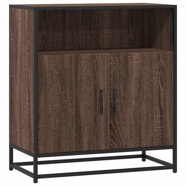Credenza Rovere Marrone 68x35x76 cm in Legno Multistrato