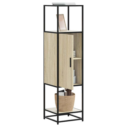 Credenza Rovere Sonoma 35,5x35x139 cm Legno Multistrato Metallo