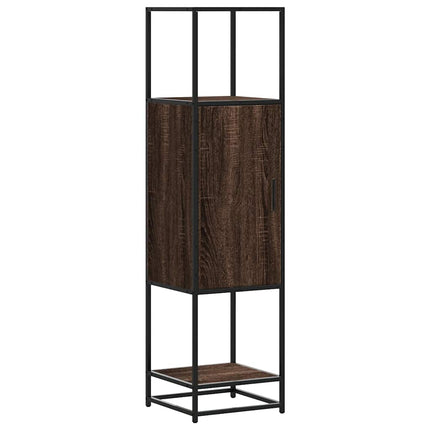 Credenza Rovere Marrone 35,5x35x139cm Legno Multistrato Metallo