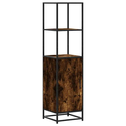 Credenza Rovere Fumo 35,5x35x139 cm Legno Multistrato Metallo