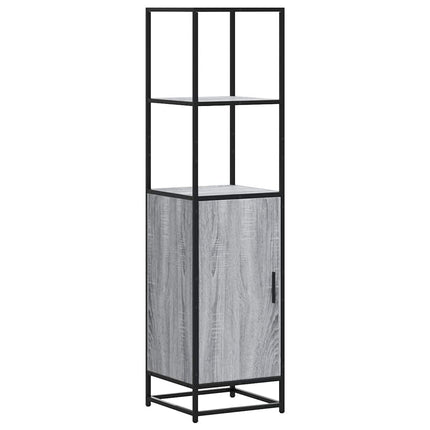 Credenza Grigio Sonoma 35,5x35x139 cm Legno Multistrato Metallo