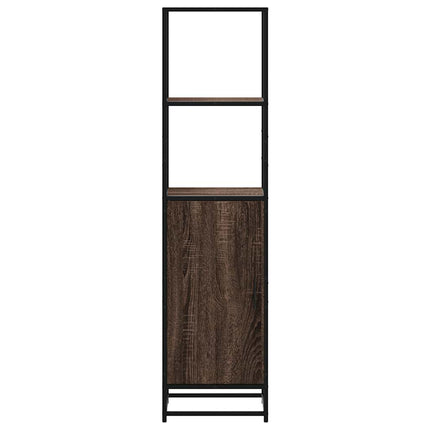 Credenza Rovere Marrone 35,5x35x139cm Legno Multistrato Metallo