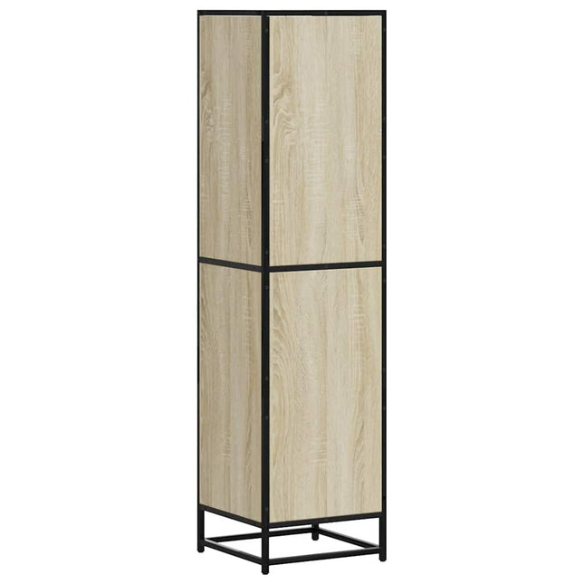 Credenza Rovere Sonoma 35,5x35x139 cm Legno Multistrato Metallo