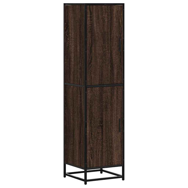 Credenza Rovere Marrone 35,5x35x139cm Legno Multistrato Metallo