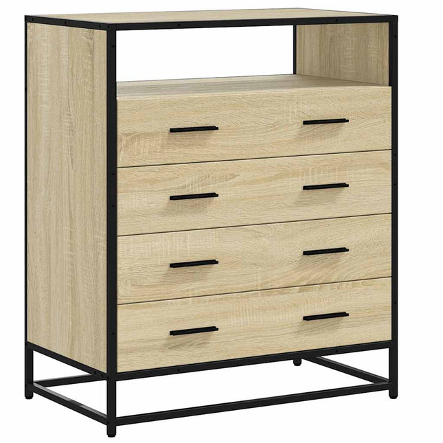 Cassettiera Rovere Sonoma 70x41x83,5 cm in Legno Multistrato