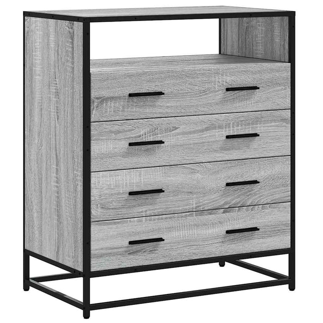 Cassettiera Grigio Sonoma 70x41x83,5 cm in Legno Multistrato