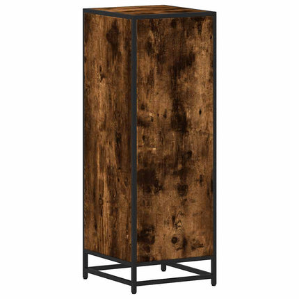 Armadietto Bagno Rovere Fumo 35x37,5x100 cm Legno Multistrato