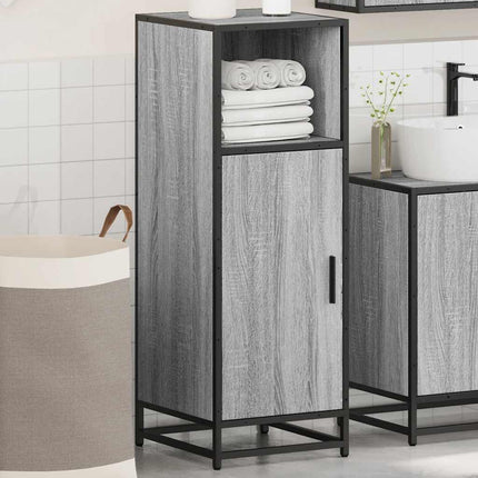 Armadietto Bagno Grigio Sonoma 35x37,5x100 cm Legno Multistrato