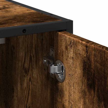 Mobile Lavabo Bagno Rovere Fumo 65x33x60 cm Legno Multistrato