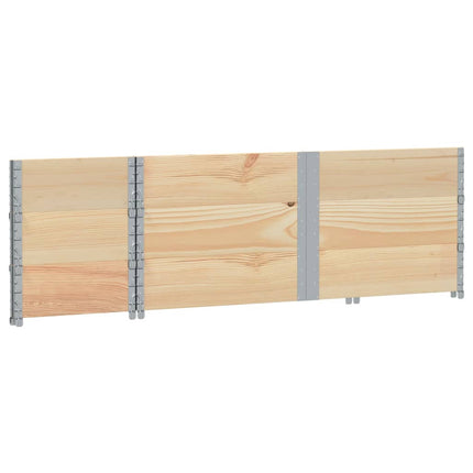 Paretali per Pallet 3 pz 150x50 cm in Legno Massello di Pino