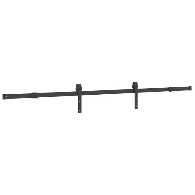 Kit di Binari per Porte Scorrevoli 213,5 cm Acciaio Nero