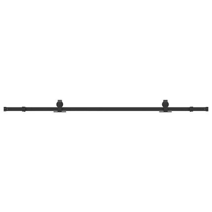 Kit di Binari per Porte Scorrevoli 213 cm Acciaio Nero
