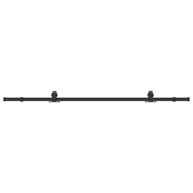 Kit di Binari per Porte Scorrevoli 213 cm Acciaio Nero