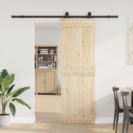 Kit di Binari per Porte Scorrevoli 213 cm Acciaio Nero