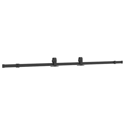 Kit di Binari per Porte Scorrevoli 213 cm Acciaio Nero