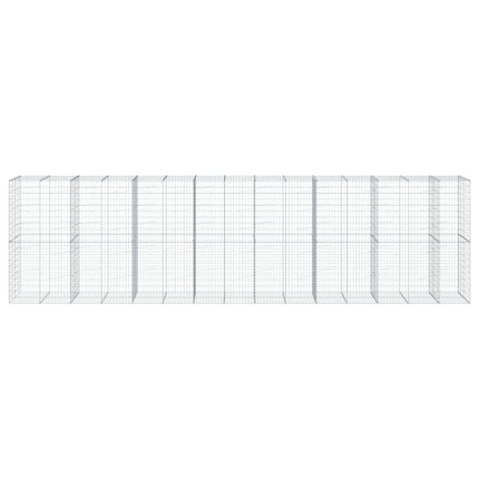 Cesto Gabbione con Copertura 750x100x200 cm in Ferro Zincato