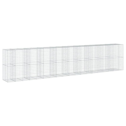 Cesto Gabbione con Copertura 950x100x200 cm in Ferro Zincato