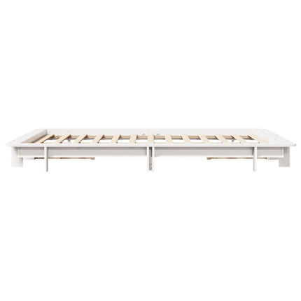 Letto senza Materasso Bianco 140x190 cm Legno Massello di Pino