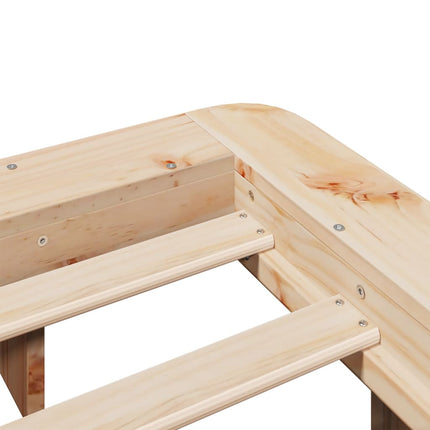 Letto senza Materasso 135x190 cm in Legno Massello di Pino