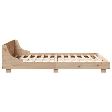 Letto senza Materasso 140x200 cm in Legno Massello di Pino