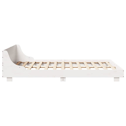 Letto senza Materasso Bianco 140x200 cm Legno Massello di Pino